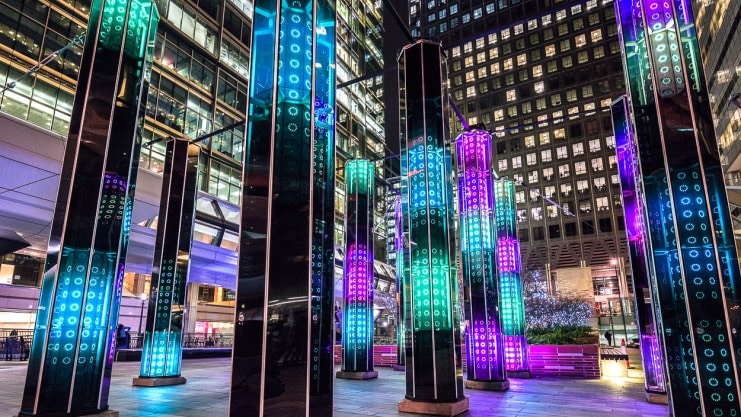 Winter Lights in Canary Wharf 2017
